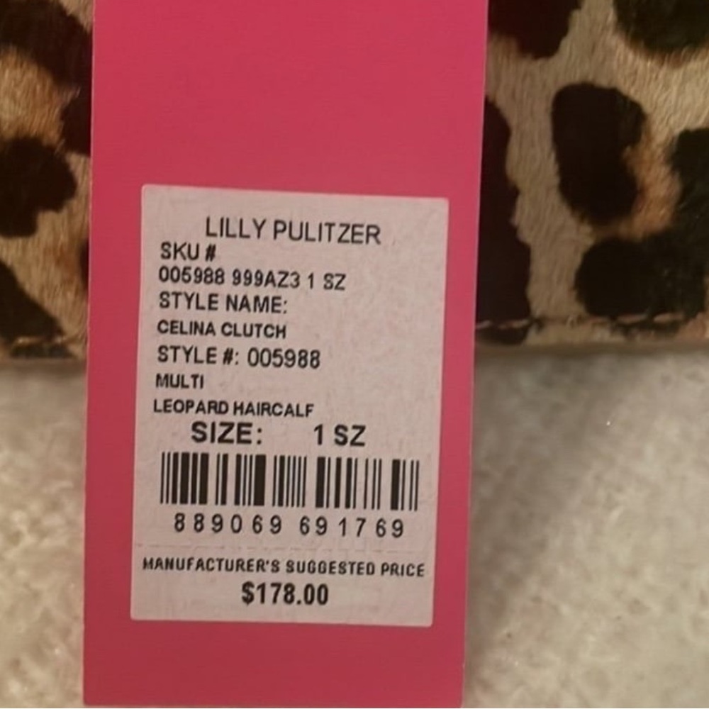 Lilly Pulitzer Celina Clutch in Leopard Calf-hair - Picture 4 of 10